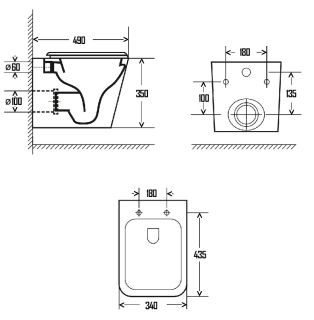 Подвесной унитаз AQUAme AQM2004 с крышкой-сиденьем белый глянцевый
